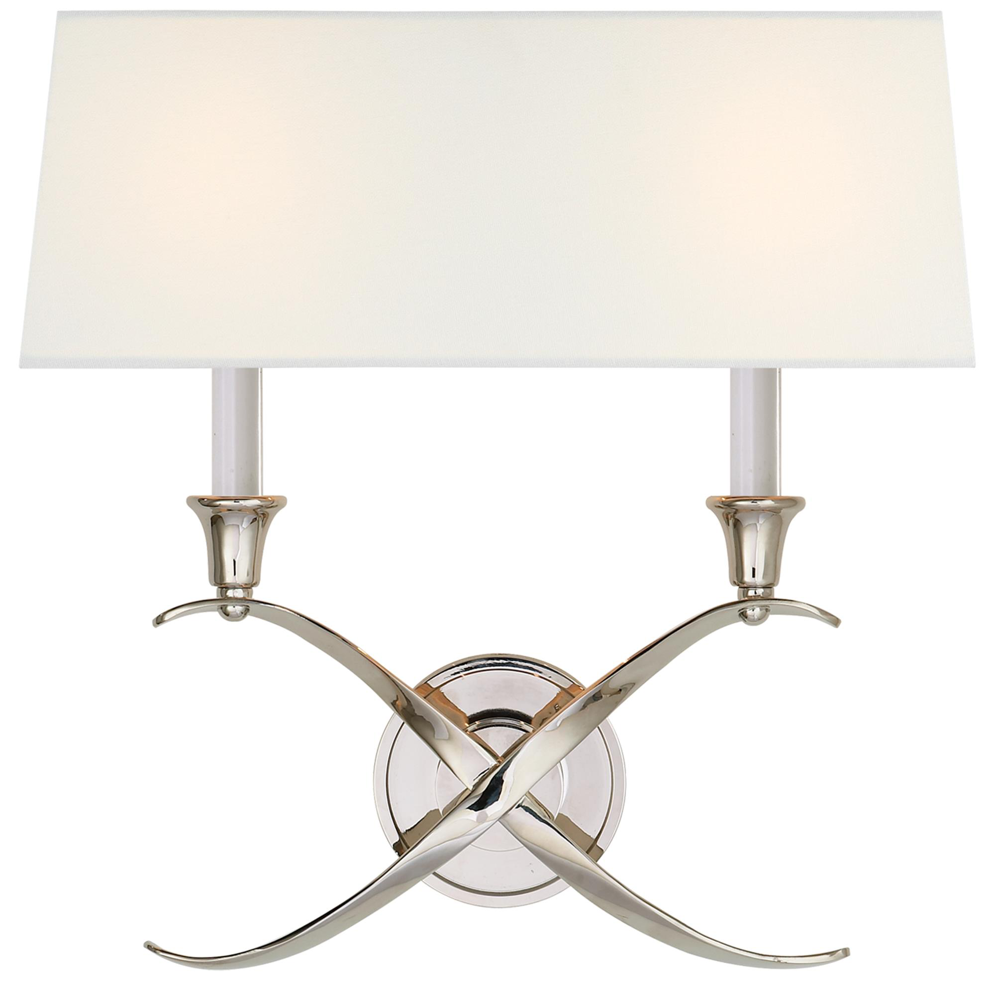 Chapman & Myers Cross Bouillotte Medium 2 Light Wall Sconce