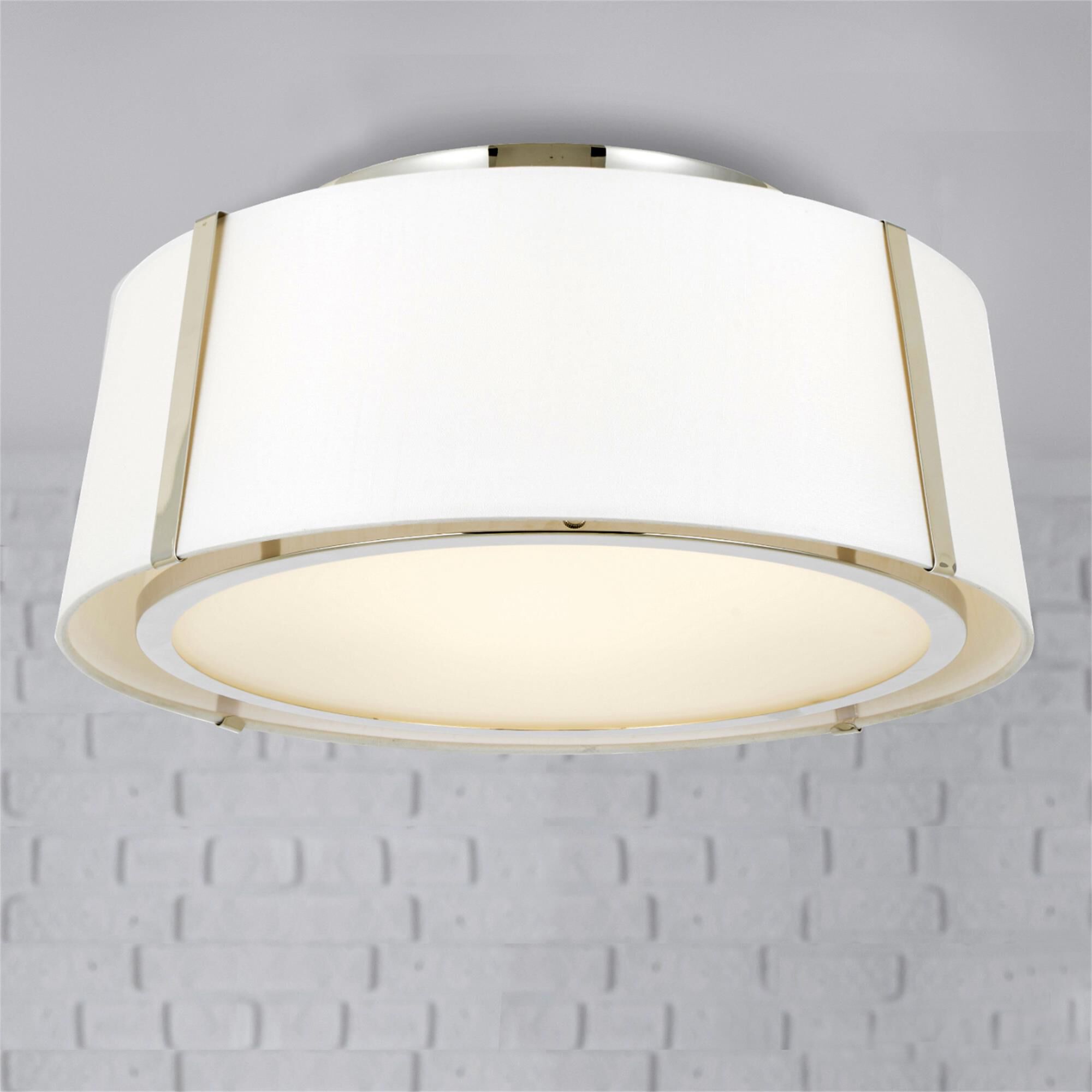 Fulton 18 Inch 3 Light Semi Flush Mount