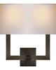 Chapman & Myers Square Tube 16 Inch 2 Light Wall Sconce