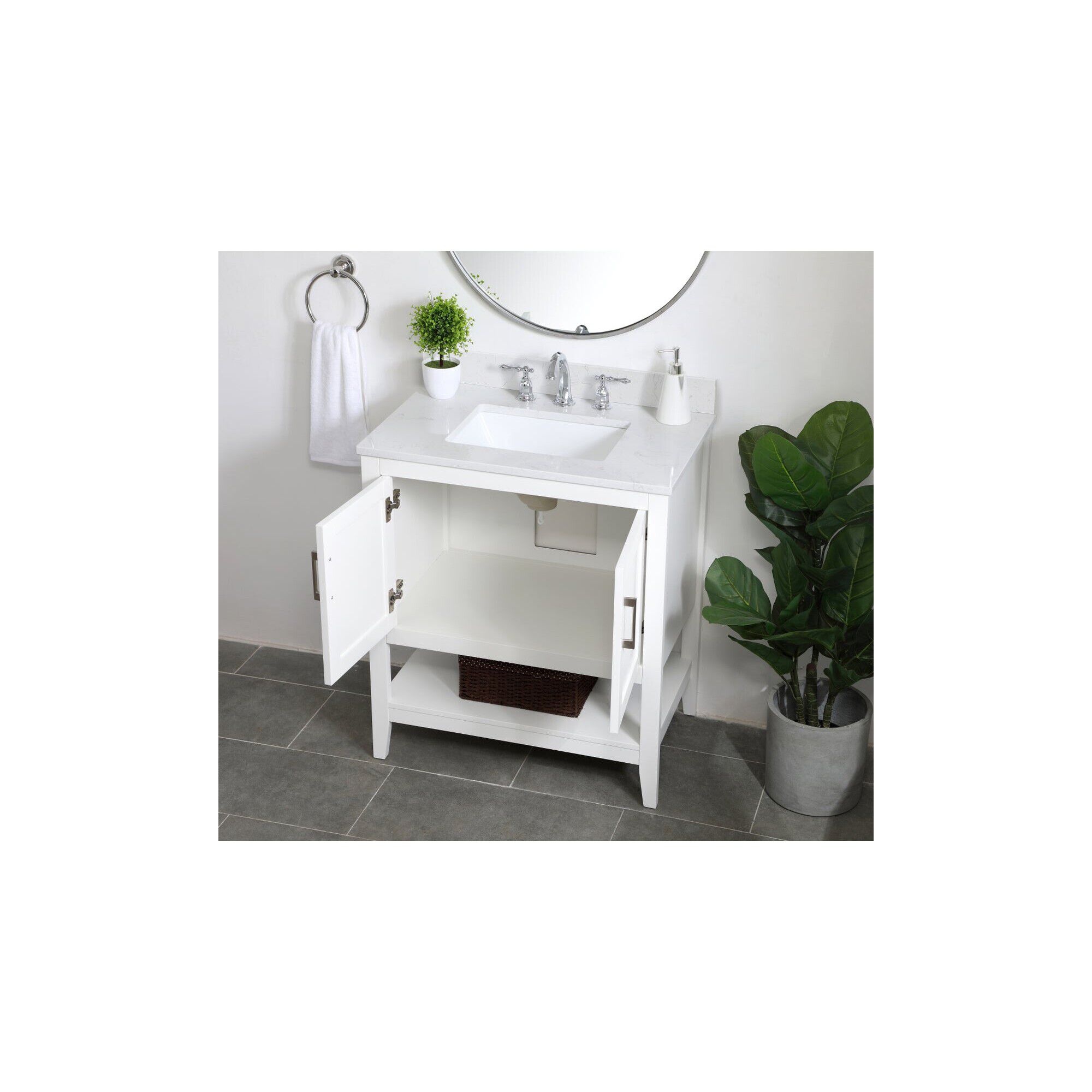 Aubrey 30 Inch Bath Vanity Cabinet