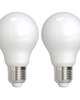9 Watt LED A19 3000K Filament Milky E26 Fully Compatible Dimming (2 Pack)