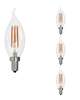 6 Watt LED CA10 2700K Filament E12 Clear (4 Pack)