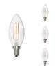 5 Watt LED B11 3000K Filament E12 Clear (4 Pack)