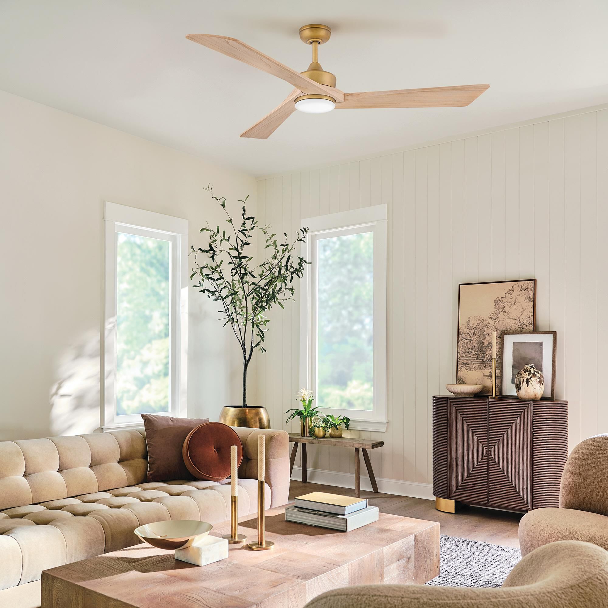 Sculpt 60 Inch Ceiling Fan with Light Kit