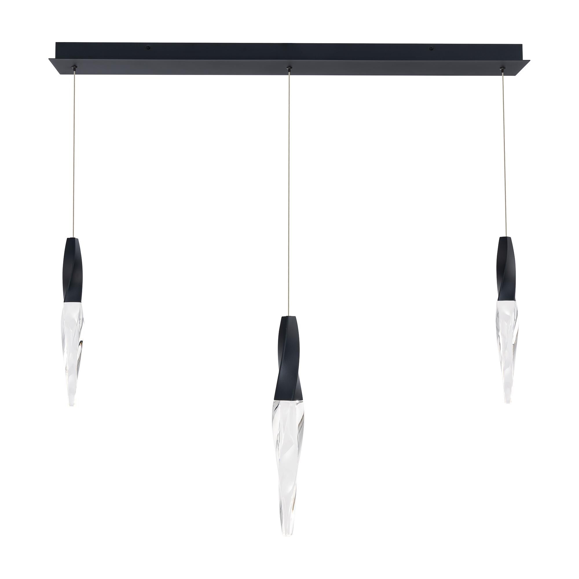 Kindjal 40 Inch 3 Light Linear Chandelier