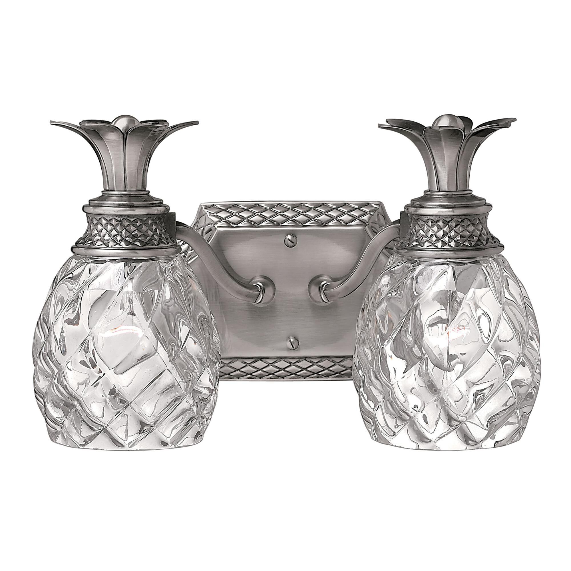 Plantation 13 Inch 2 Light Bath Vanity Light