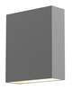 Flat Box 7 Inch 2 Light Outdoor Wall Light