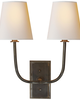 Thomas O'Brien Hulton 16 Inch 2 Light Wall Sconce
