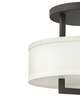 Hampton 15 Inch 3 Light Semi Flush Mount