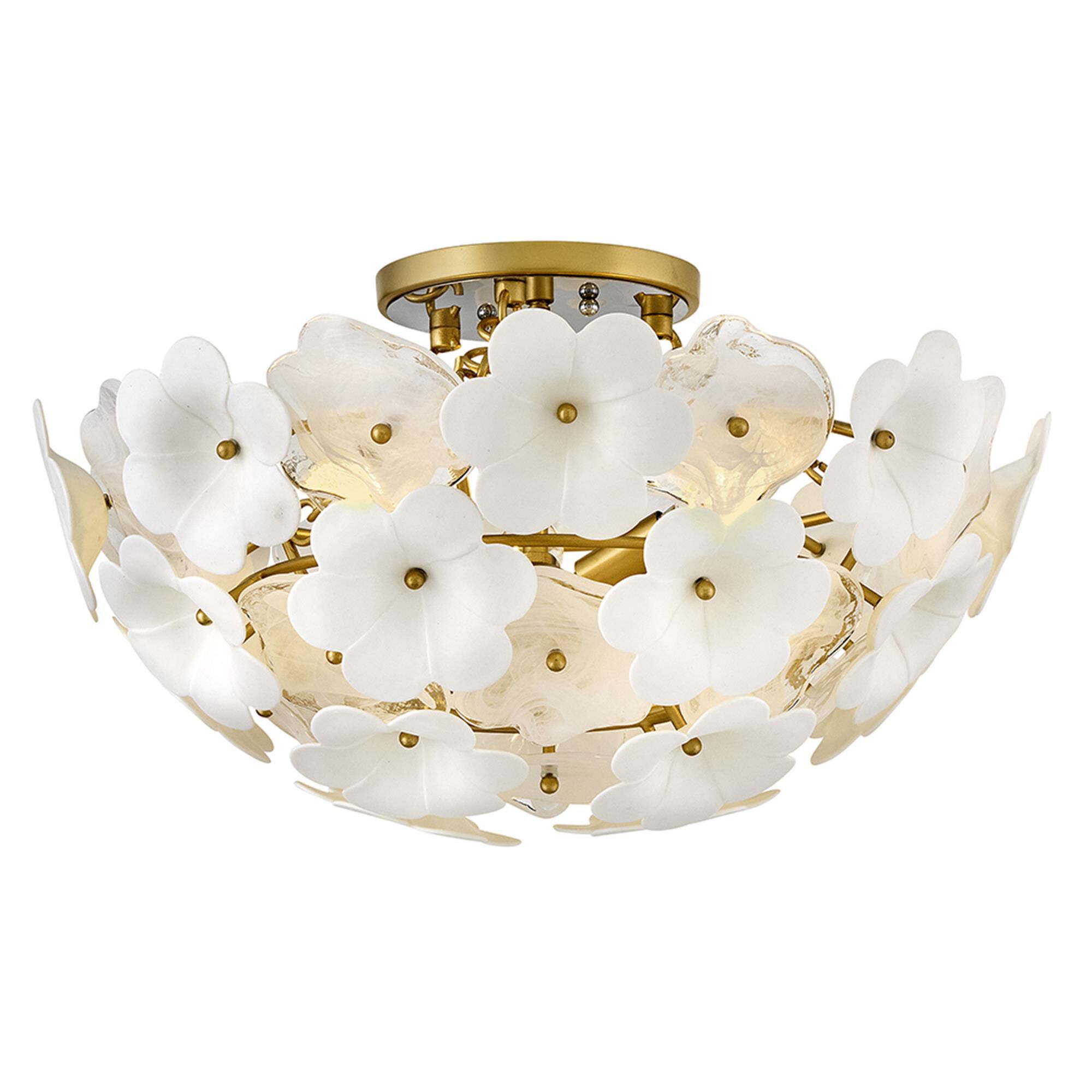 Marianne 21 Inch 3 Light Semi Flush Mount