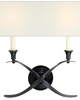 Chapman & Myers Cross Bouillotte Medium 2 Light Wall Sconce