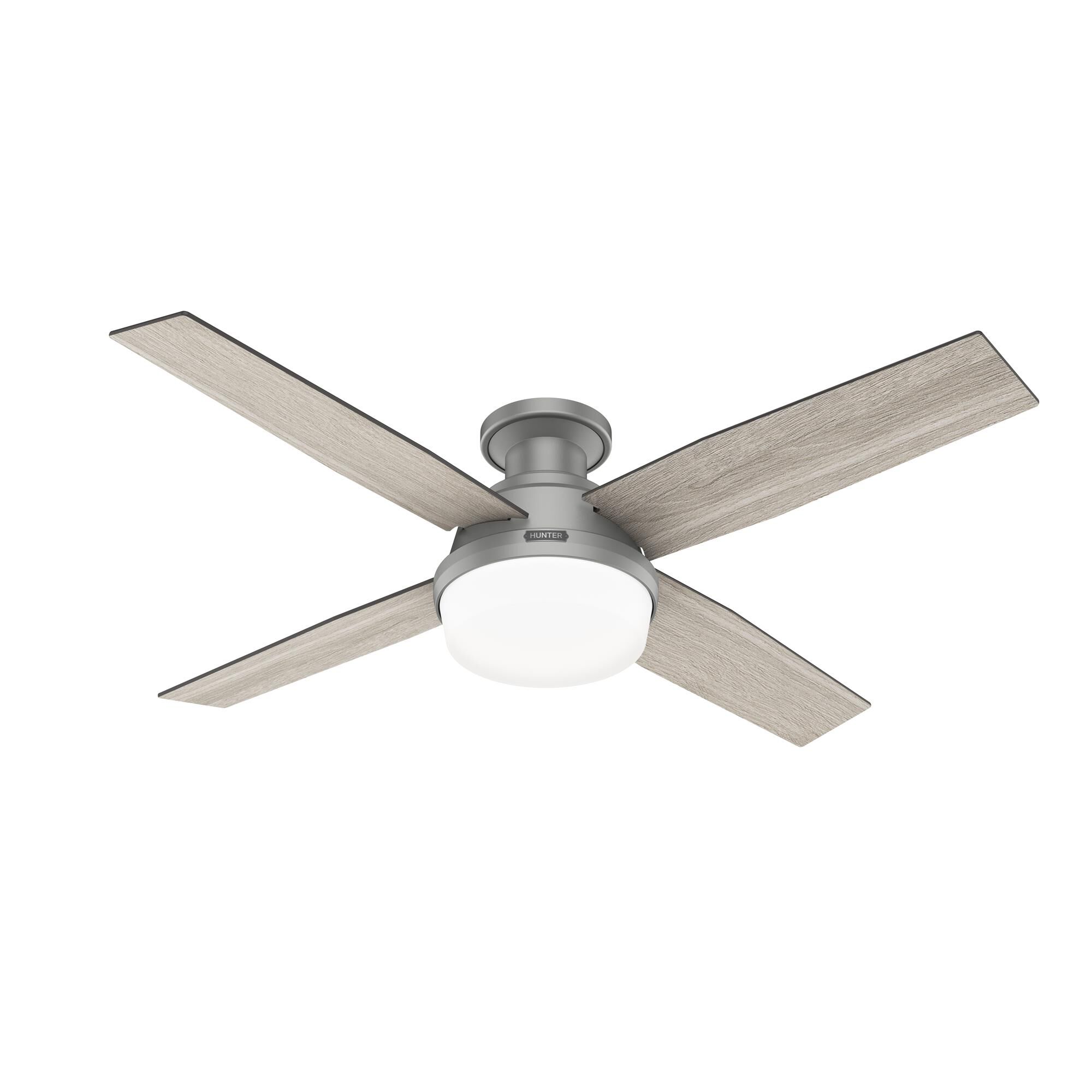 Dempsey 52 Inch Flush Mount Fan with Light Kit