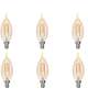 2.5 Watt LED CA10 2100K Filament Nostalgic E12 Fully Compatible Dimming (6 Pack)