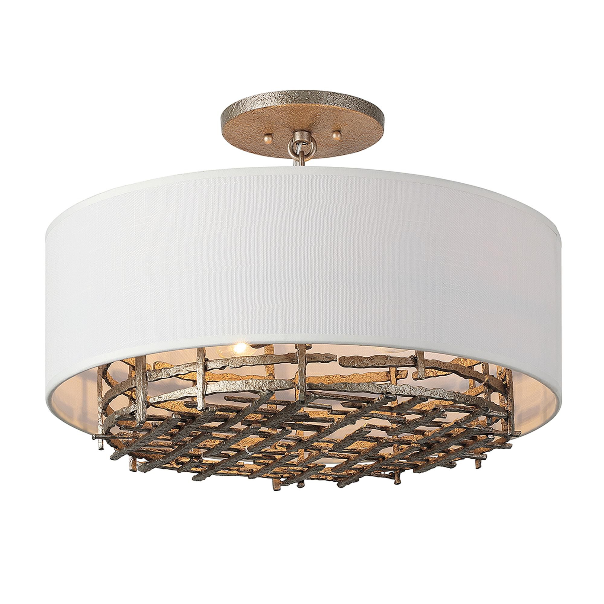 Cameo 20 Inch 4 Light Semi Flush Mount