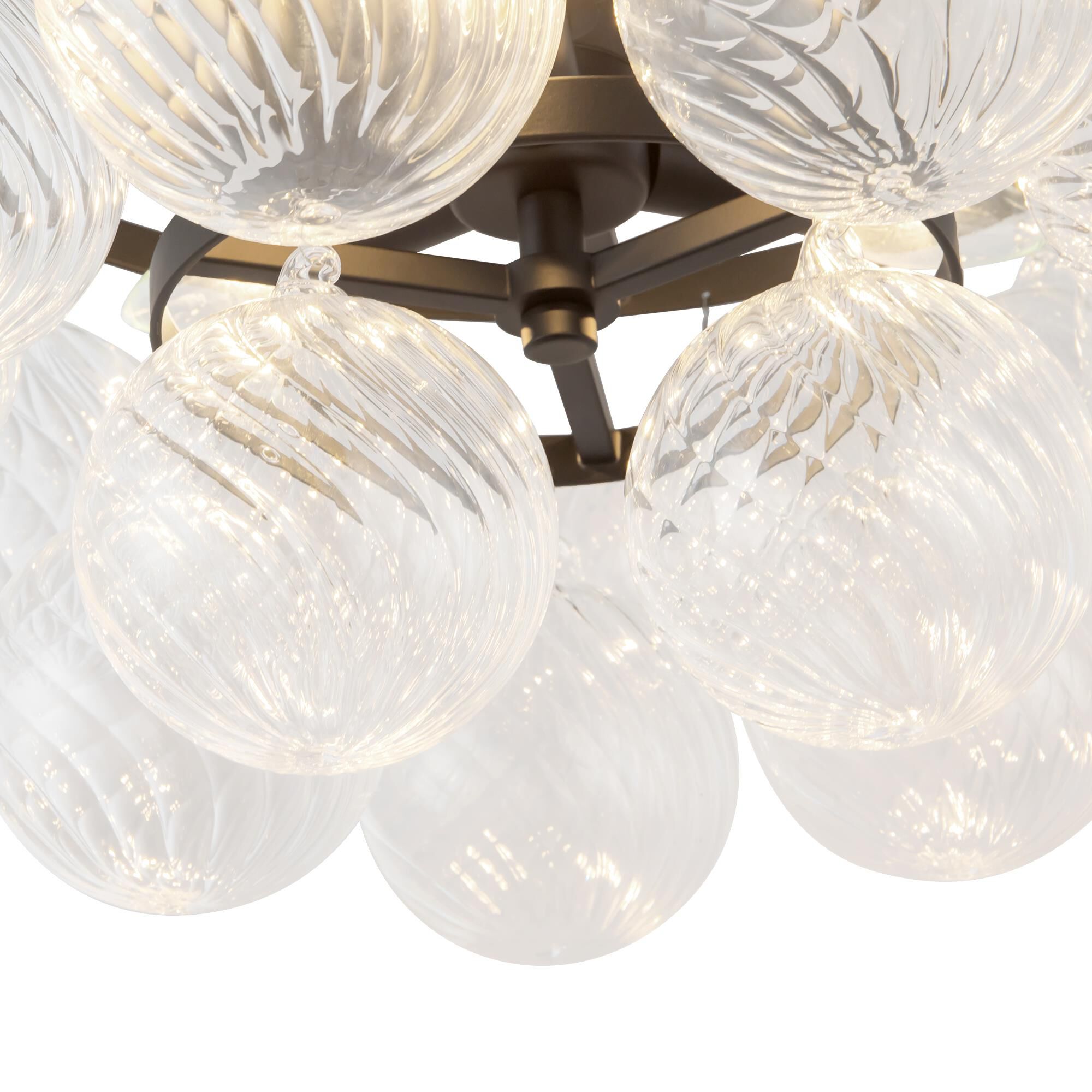Peyton Fox Faye 18 Inch 3 Light Semi Flush Mount