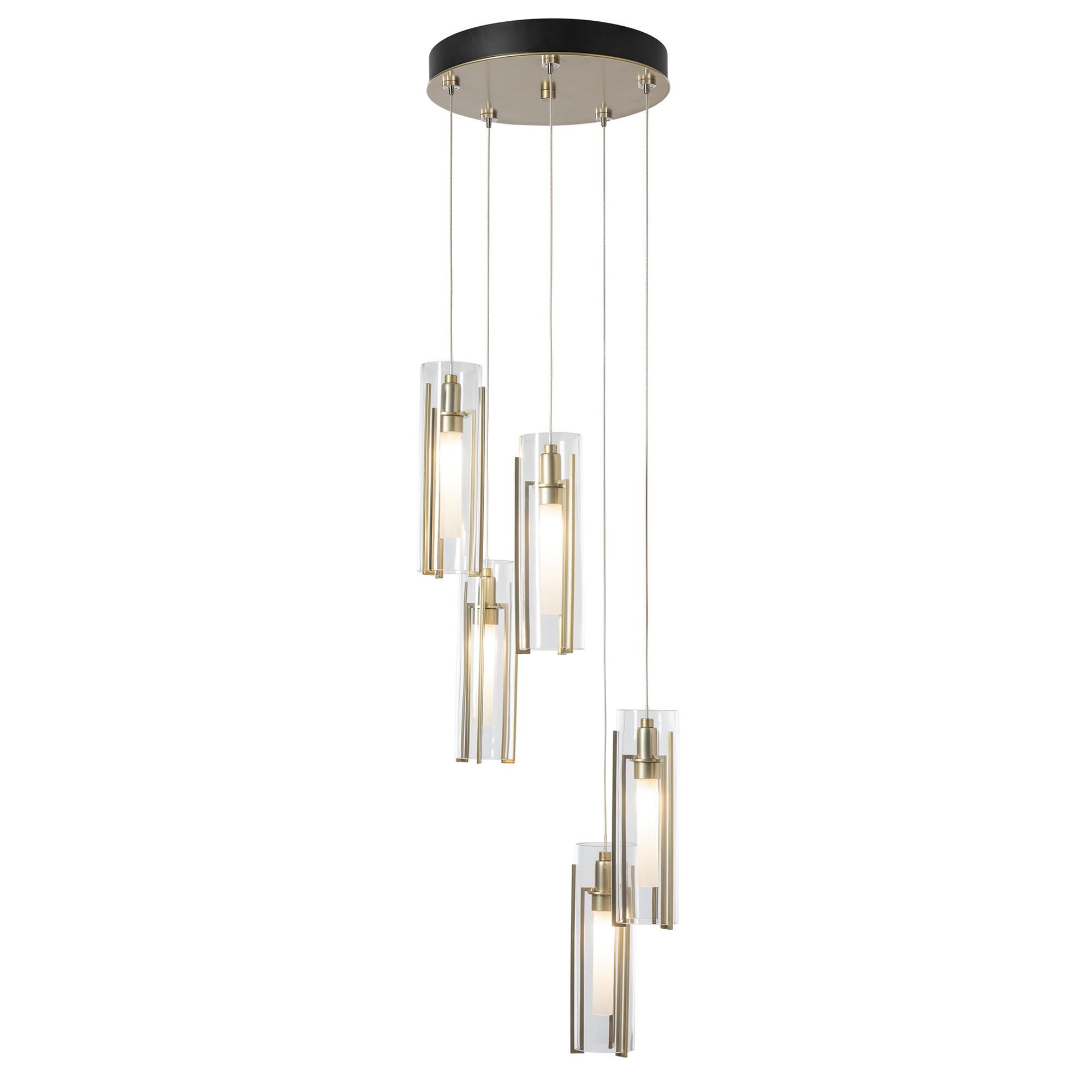 Exos Glass 14 Inch 5 Light Multi Light Pendant
