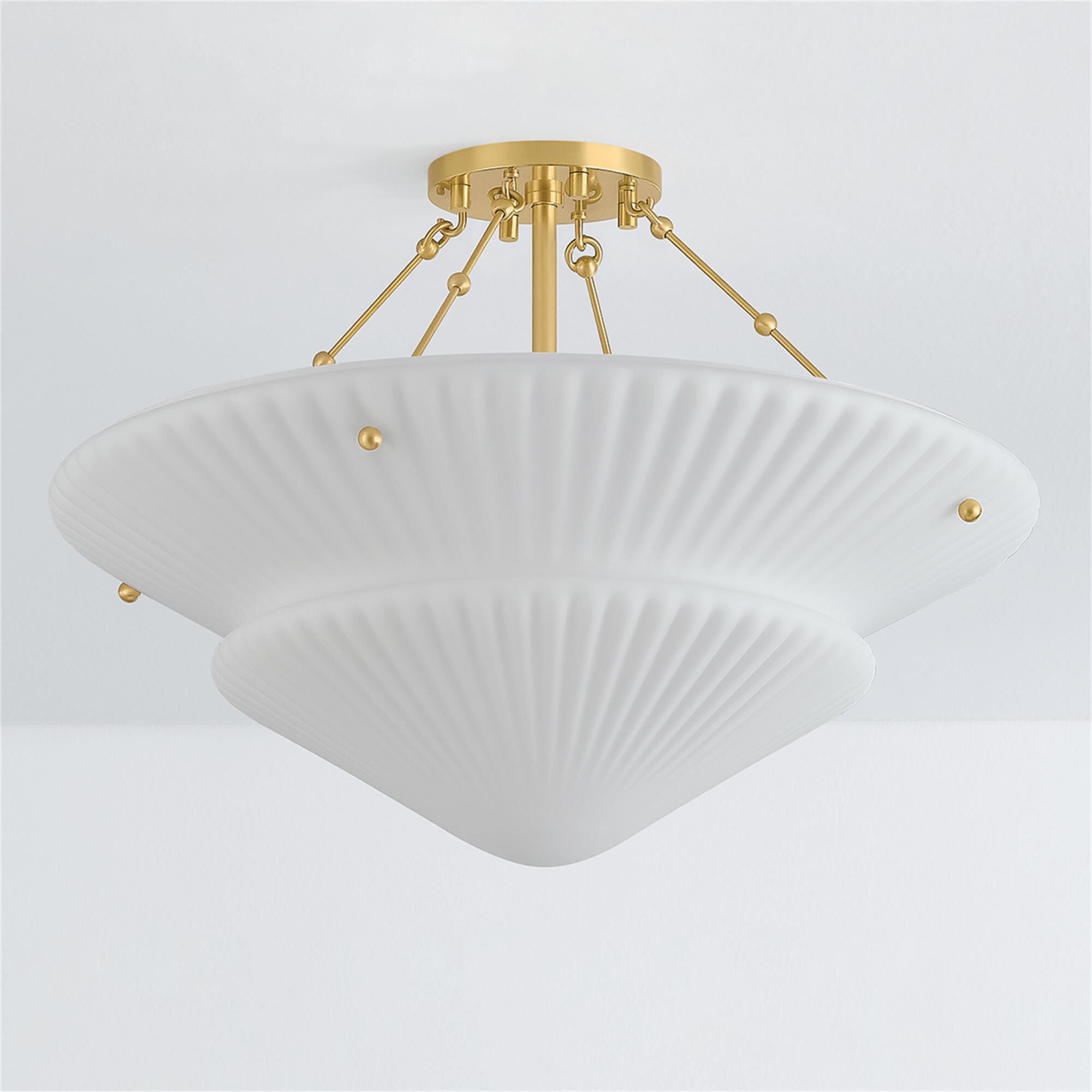 Loburn 20 Inch 3 Light Semi Flush Mount