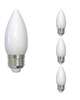 5 Watt LED B11 3000K Filament E26 Milky Fully Compatible Dimming (4 Pack)