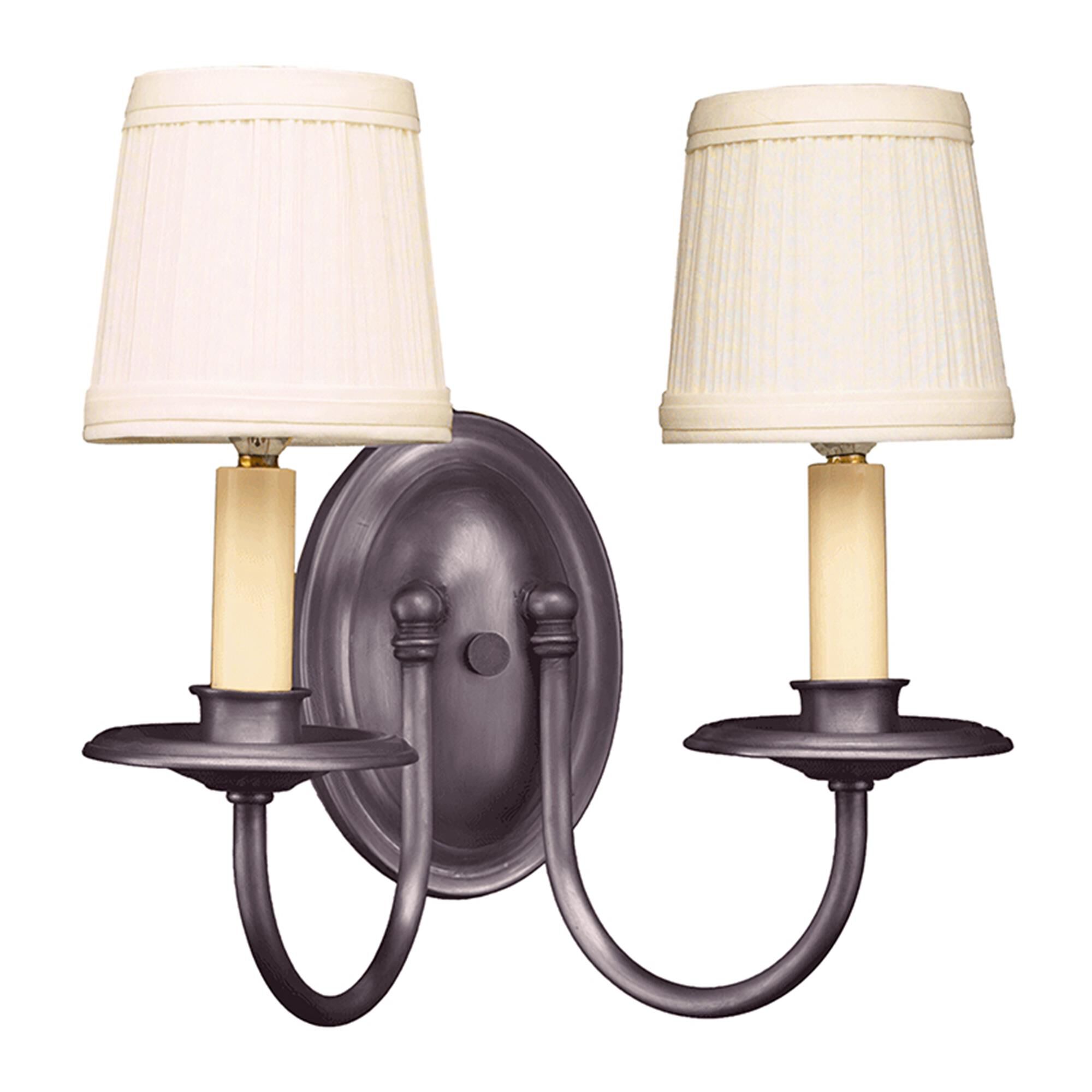 12 Inch Wide 2 Light Wall Sconce