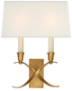 Chapman & Myers Cross Bouillotte Small 2 Light Wall Sconce