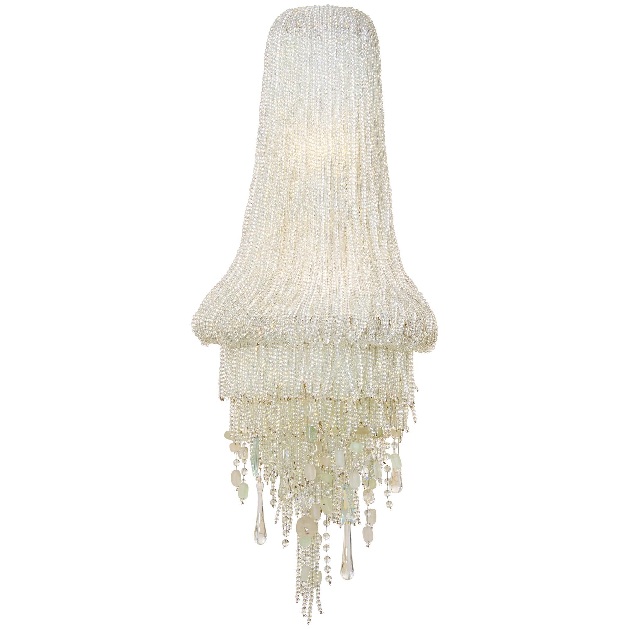 Crystal Reign 33 Inch 2 Light Wall Sconce