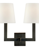 Chapman & Myers Square Tube 16 Inch 2 Light Wall Sconce