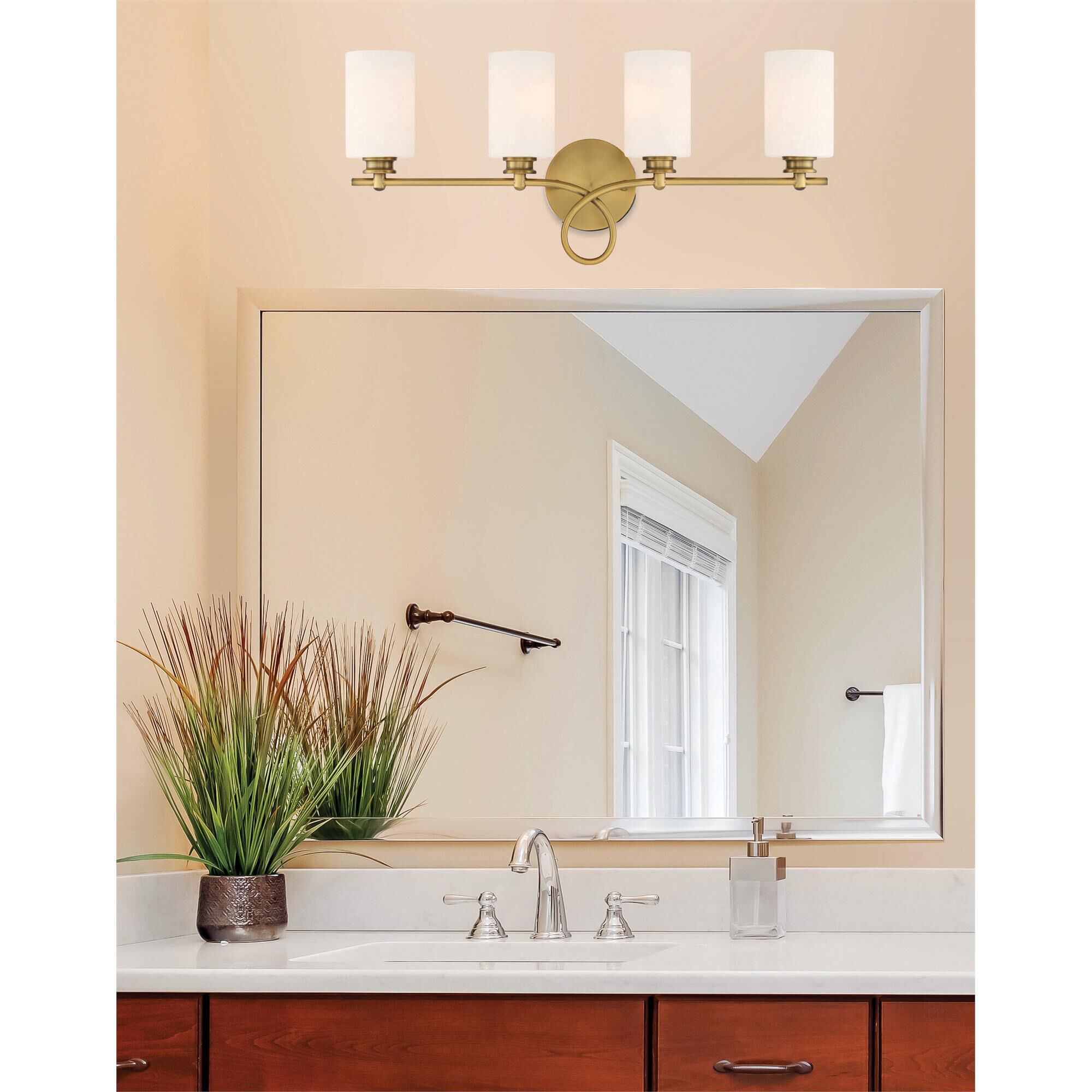 Woodbury 28 Inch 4 Light Bath Vanity Light