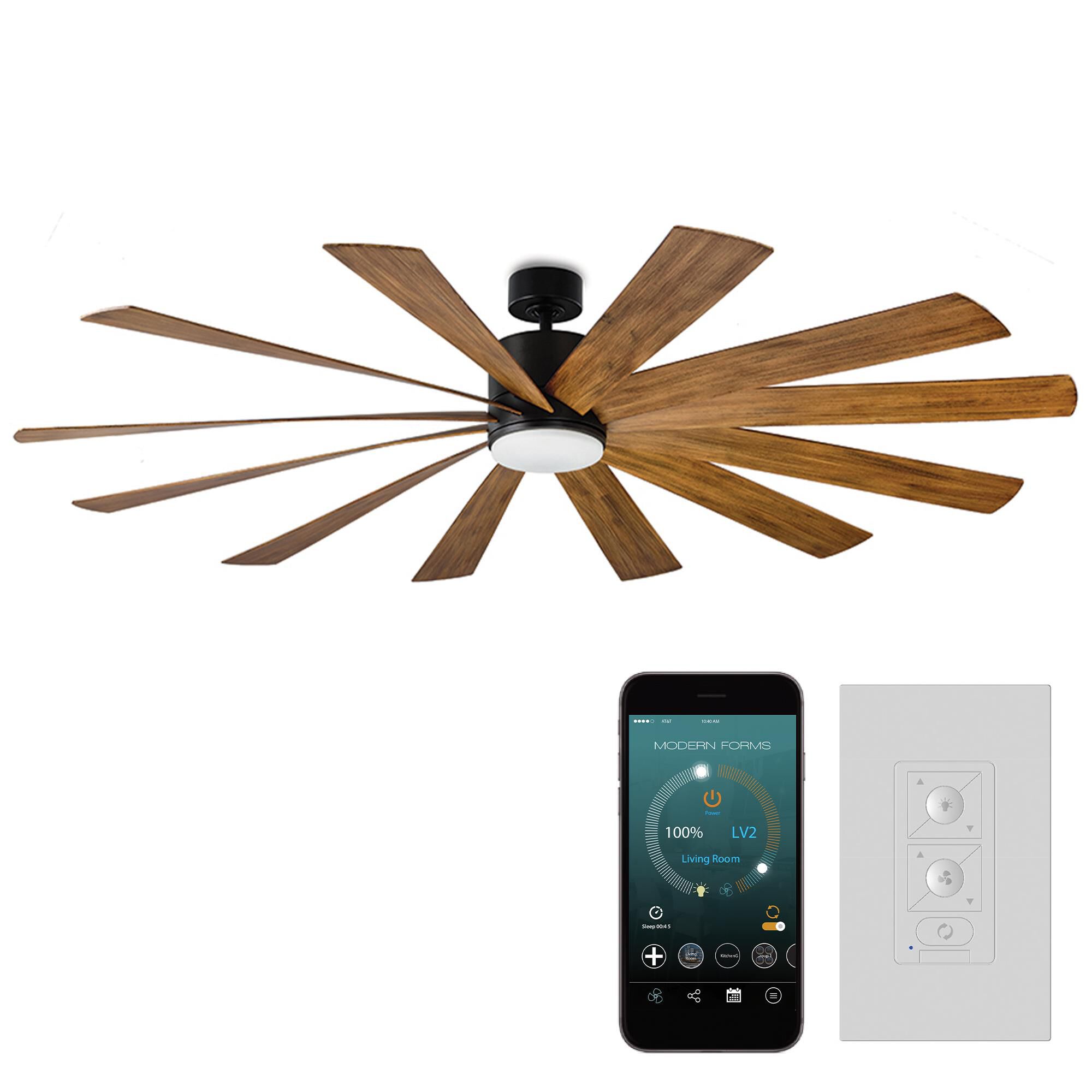Windflower 80 Inch Ceiling Fan with Light Kit