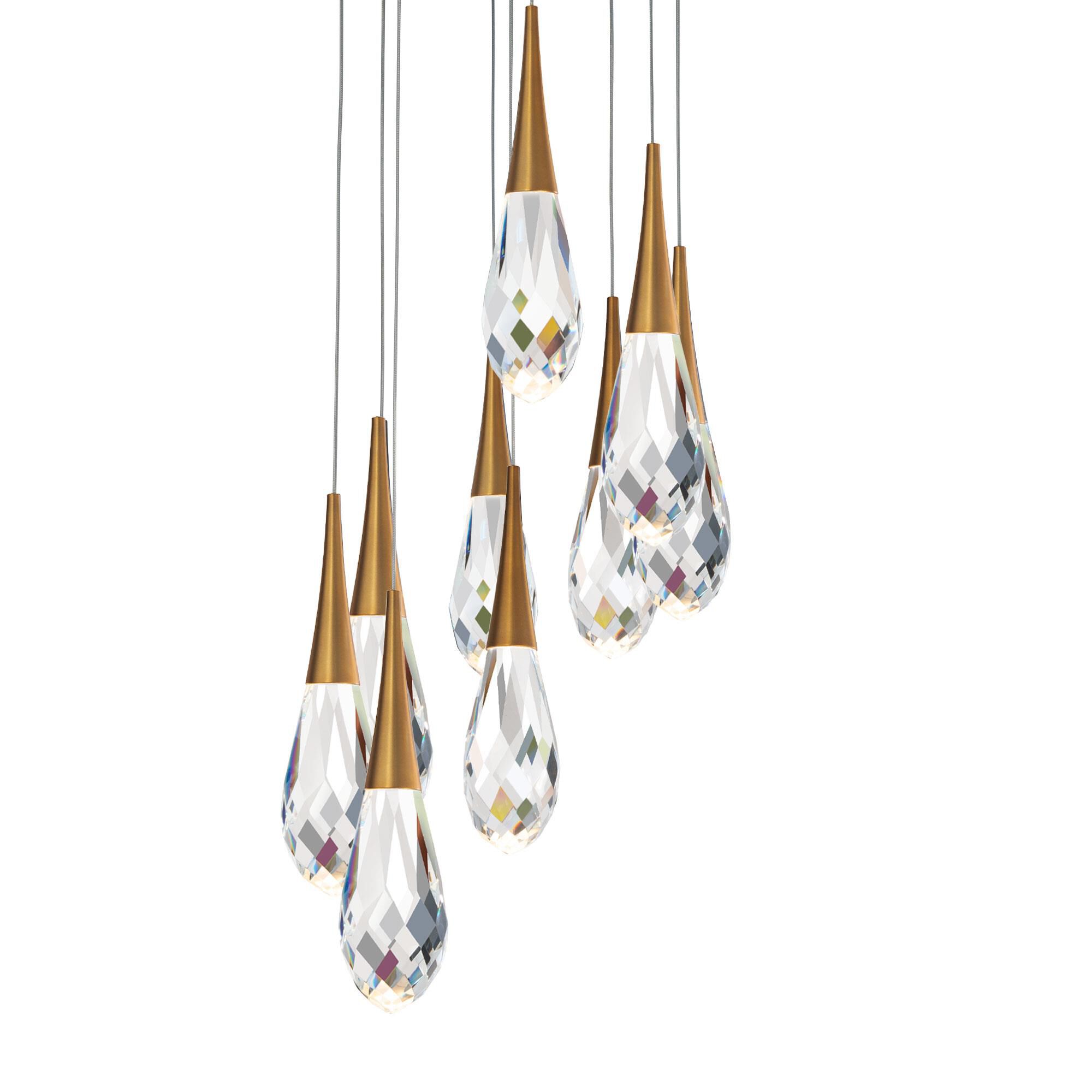 Hibiscus 17 Inch 9 Light Multi Light Pendant