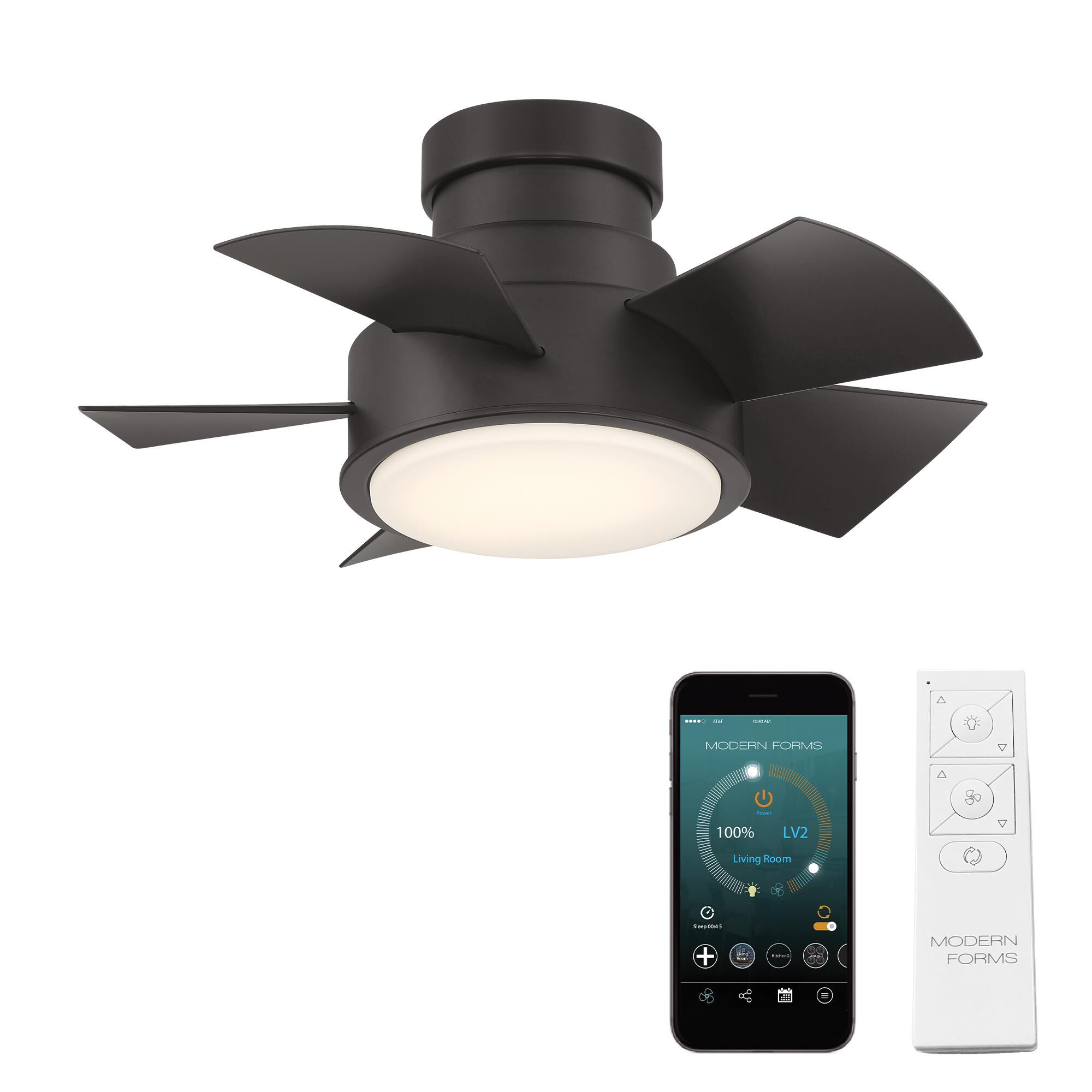 Vox 26 Inch Flush Mount Fan with Light Kit