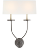 Chapman & Myers Symmetric Twist 20 Inch 2 Light Wall Sconce