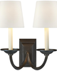 Chapman & Myers Flemish 15 Inch 2 Light Wall Sconce