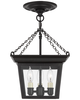 Chapman & Myers Cornice 10 Inch 3 Light Semi Flush Mount