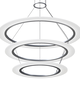 Arctic Rings 17 Inch Chandelier