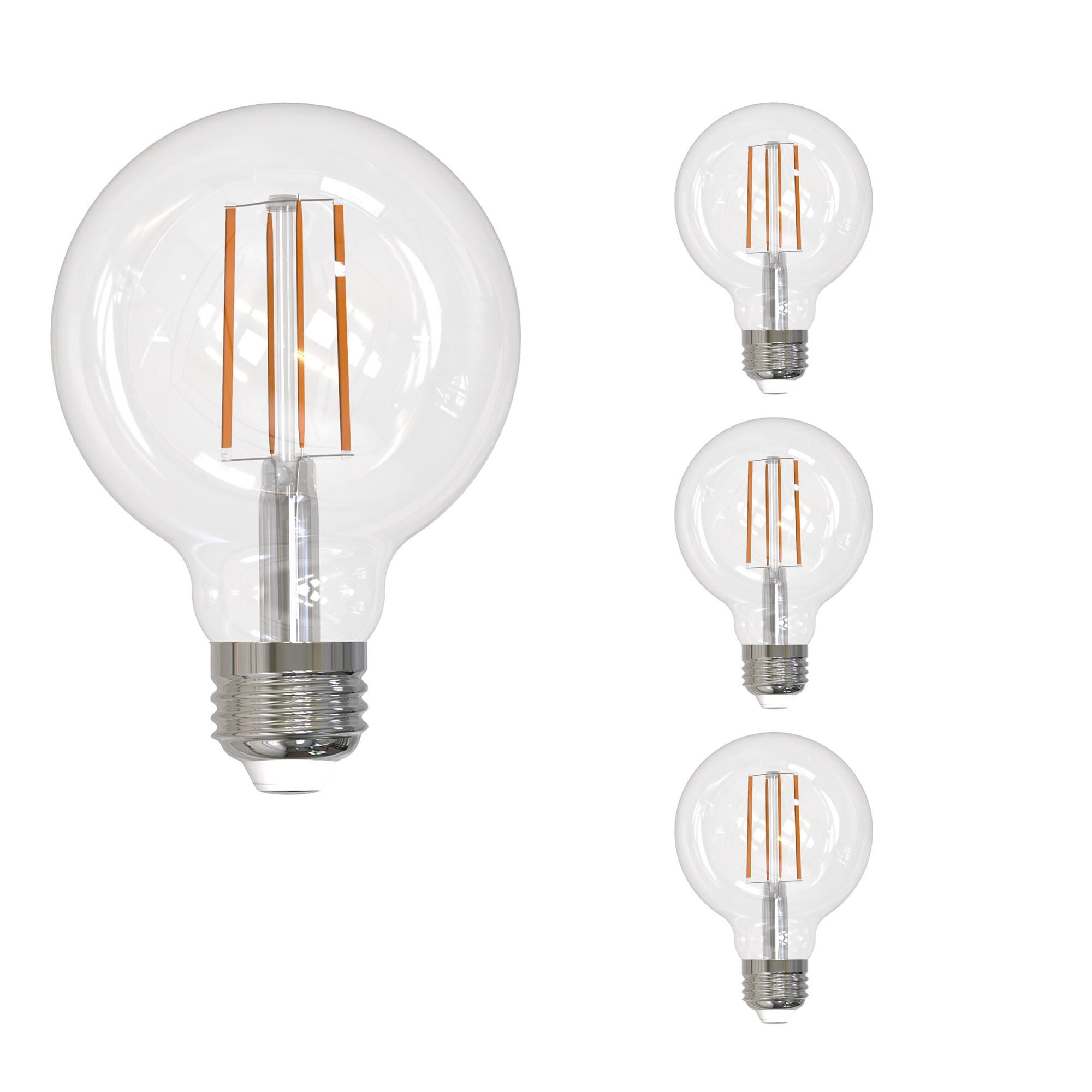 13 Watt LED G25 2700K Filament Clear E26 Fully Compatible Dimming (4 Pack)