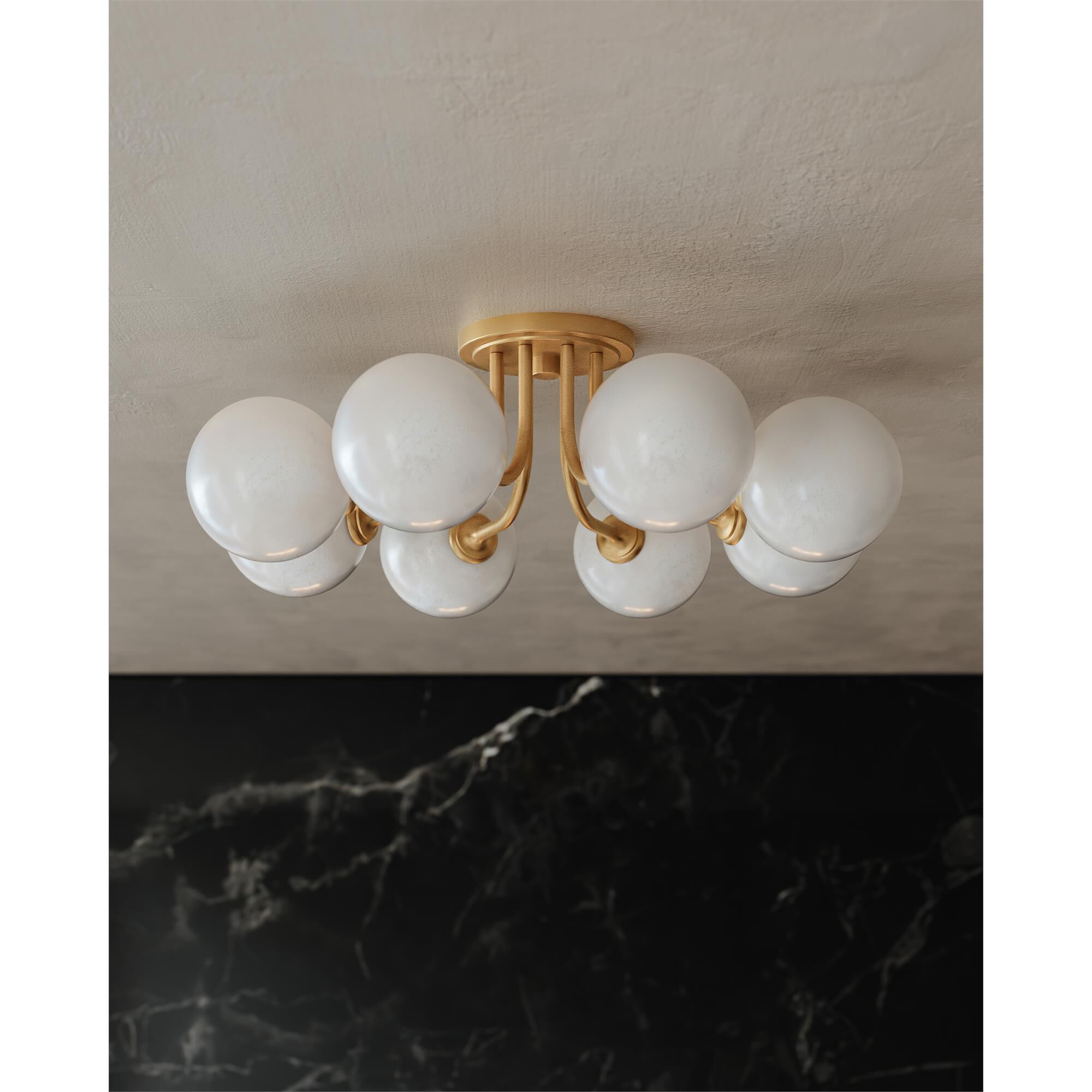 Onyx 25 Inch 8 Light Semi Flush Mount