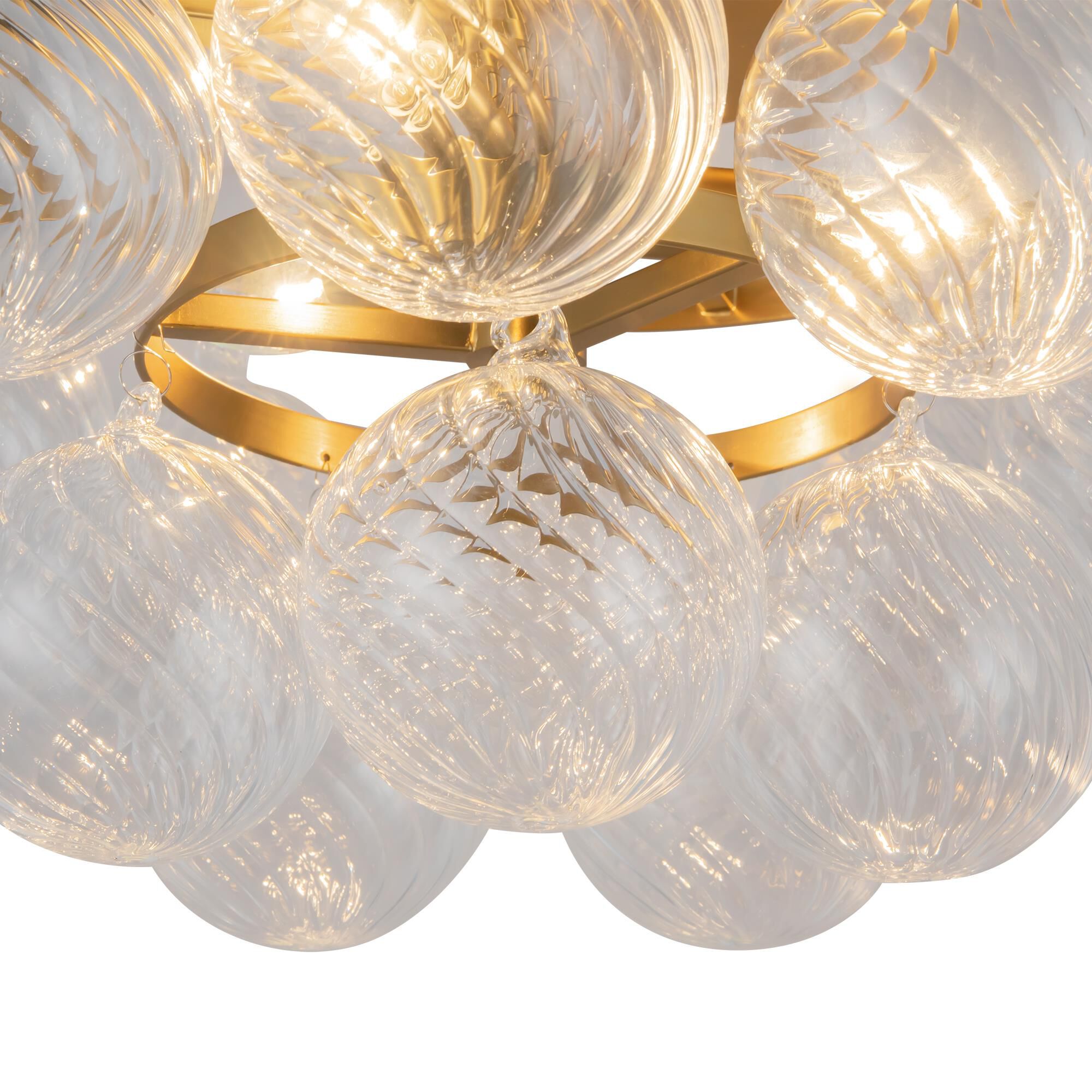 Peyton Fox Faye 18 Inch 3 Light Semi Flush Mount