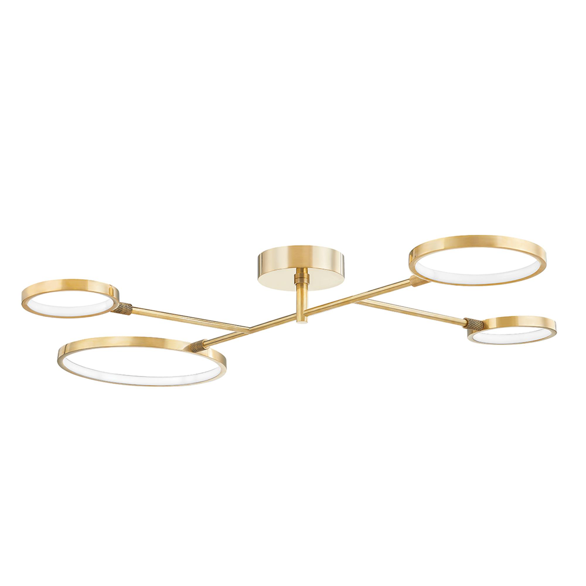 Saturn 43 Inch 4 Light Semi Flush Mount