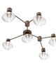 Levi Wilson Mesa 38 Inch 6 Light Semi Flush Mount