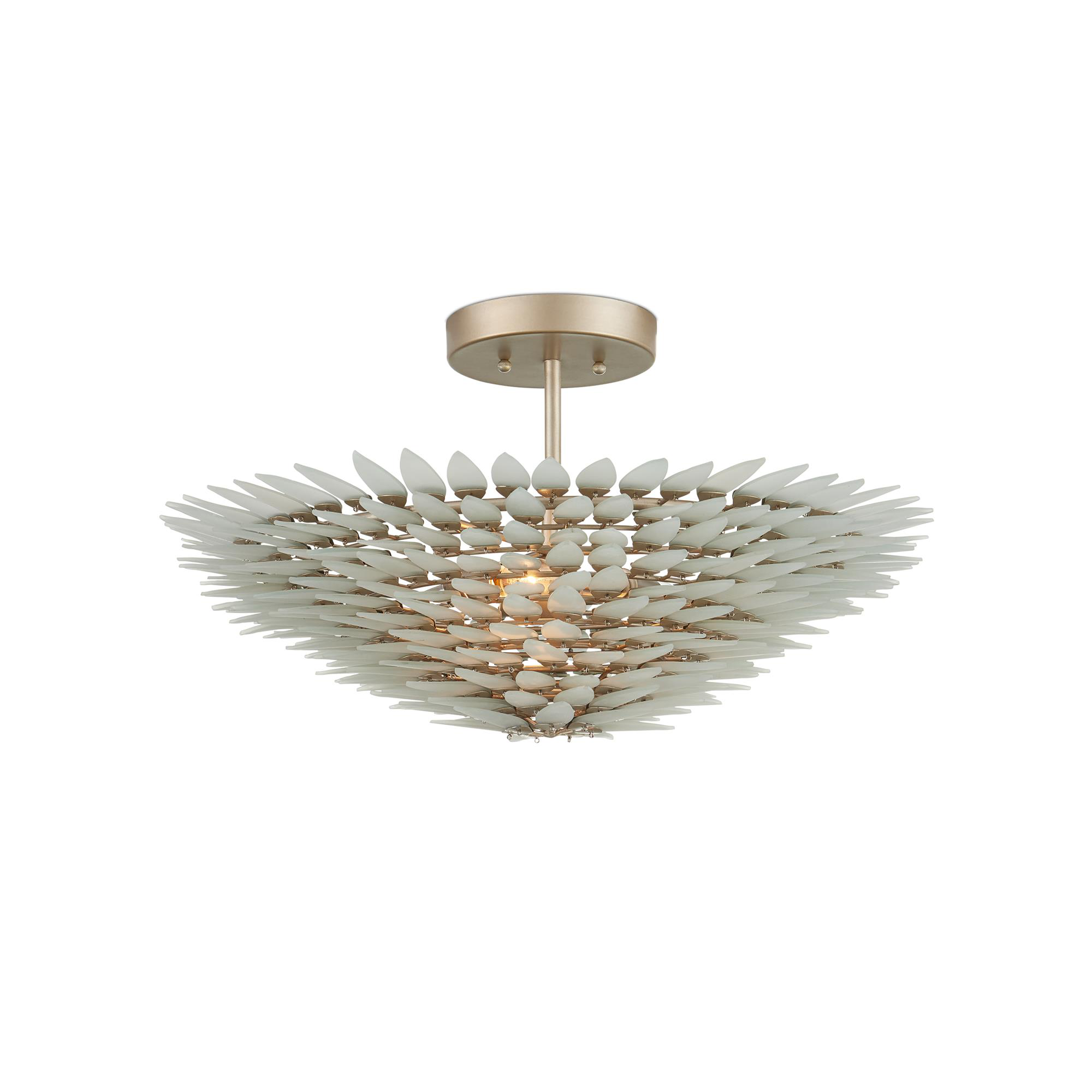 Dahlia 22 Inch 3 Light Semi Flush Mount