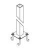 Square 71 Inch Outdoor Post