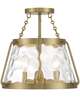 Crawford 15 Inch 3 Light Semi Flush Mount