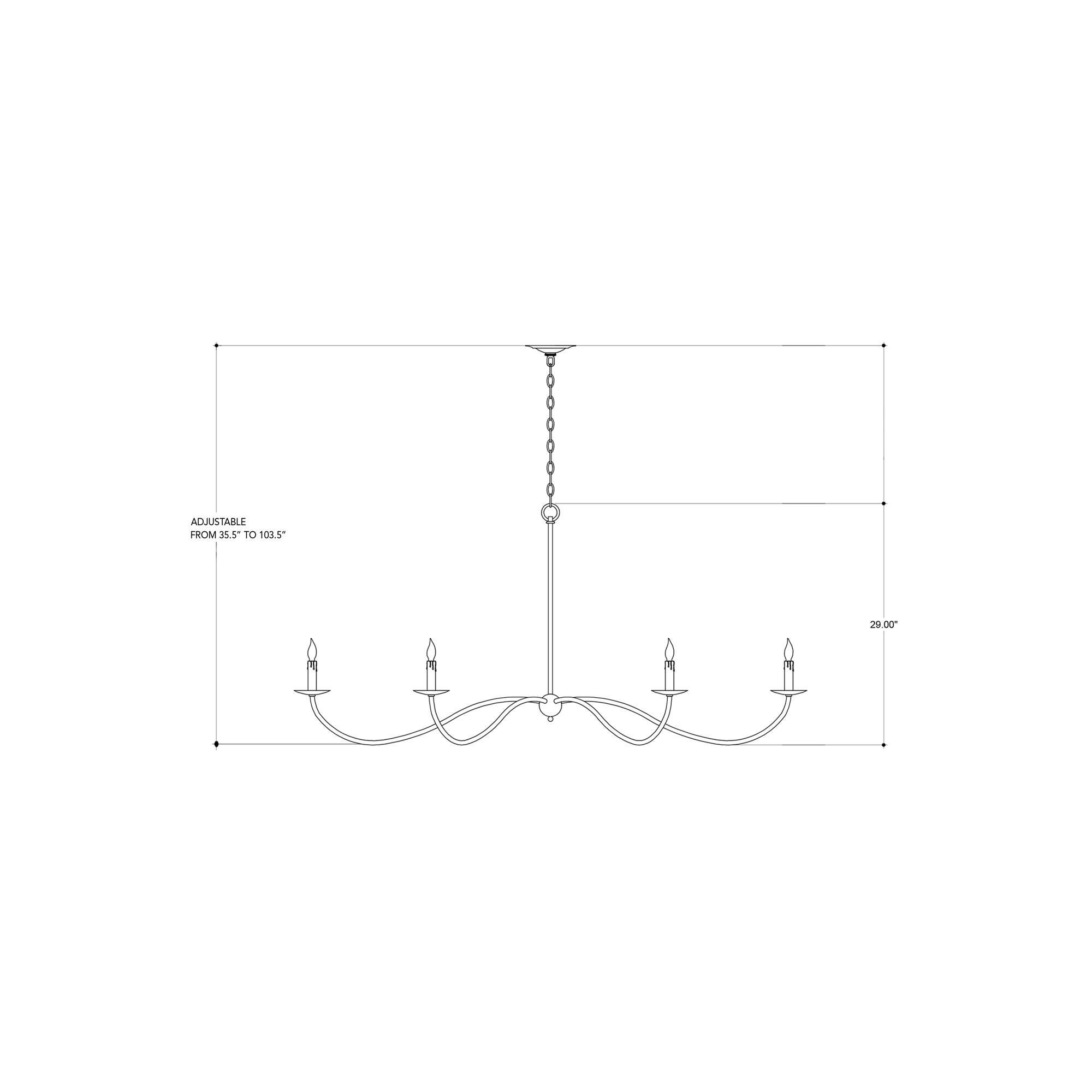 Saxon 63 Inch Chandelier