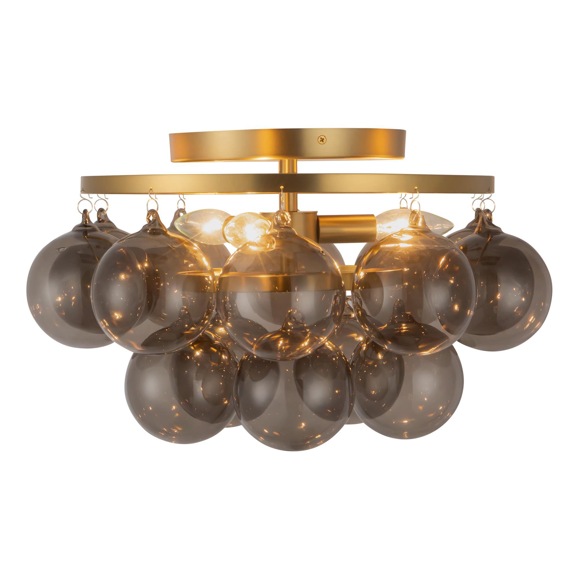 Peyton Fox Faye 18 Inch 3 Light Semi Flush Mount
