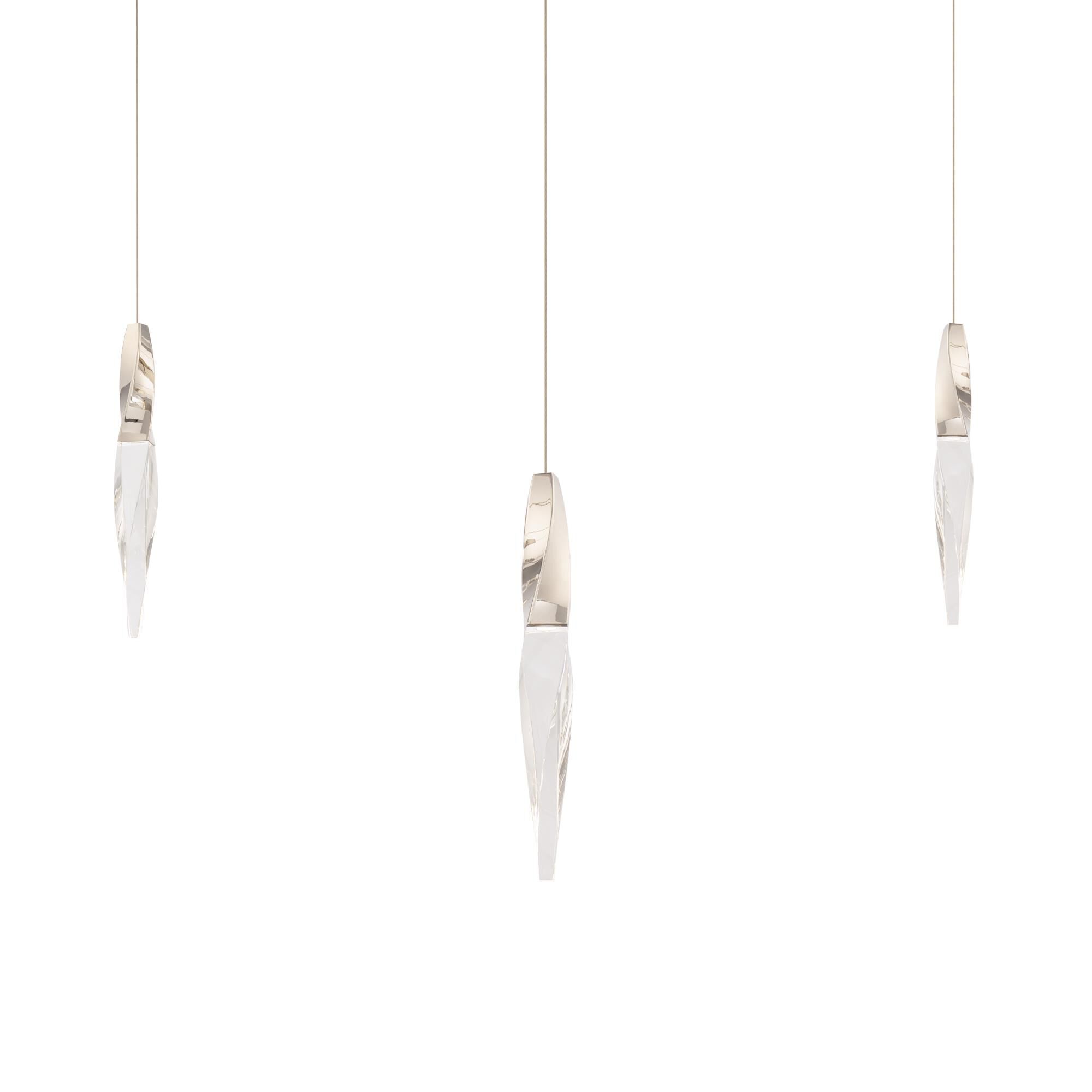 Kindjal 40 Inch 3 Light Linear Chandelier