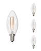 2.5 Watt LED B11 2700K Filament E12 Fully Compatible Dimming (4 Pack)