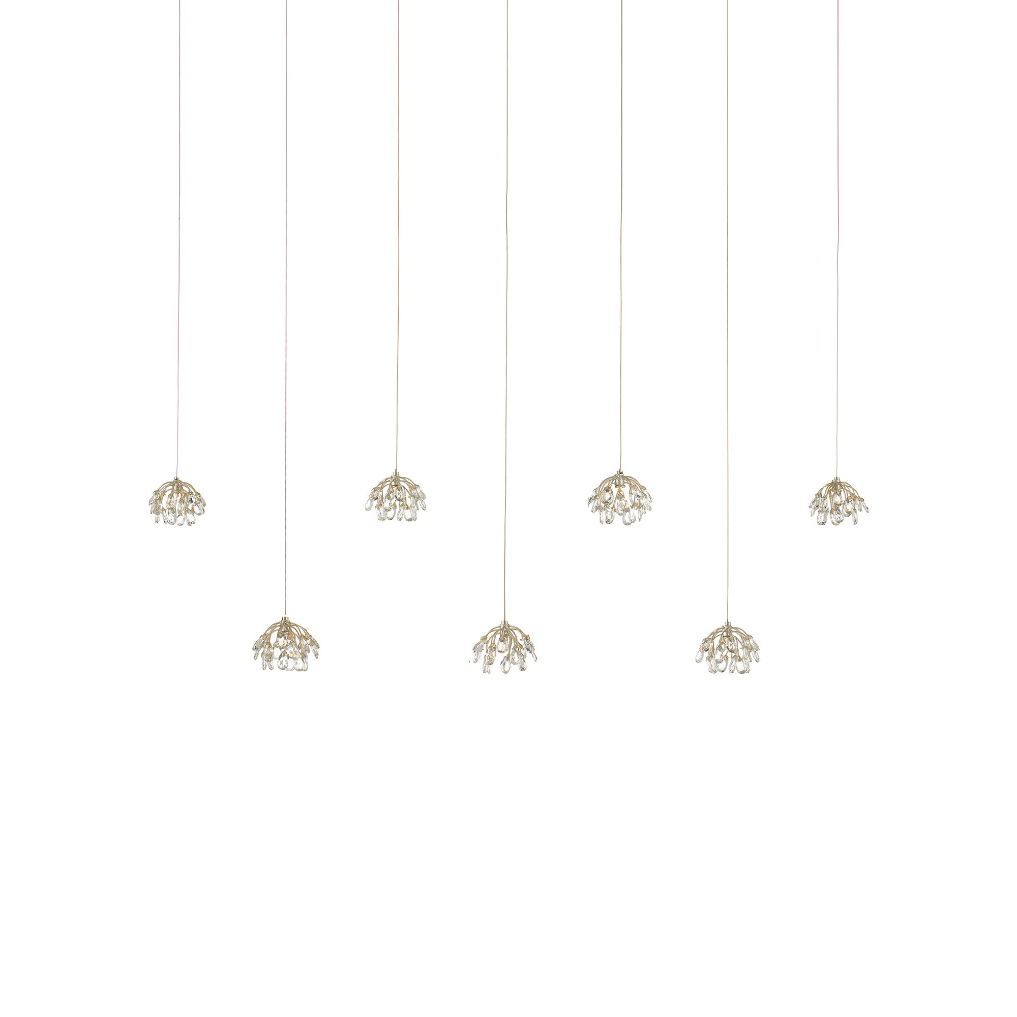 Crystal Bud Large Linear Chandelier