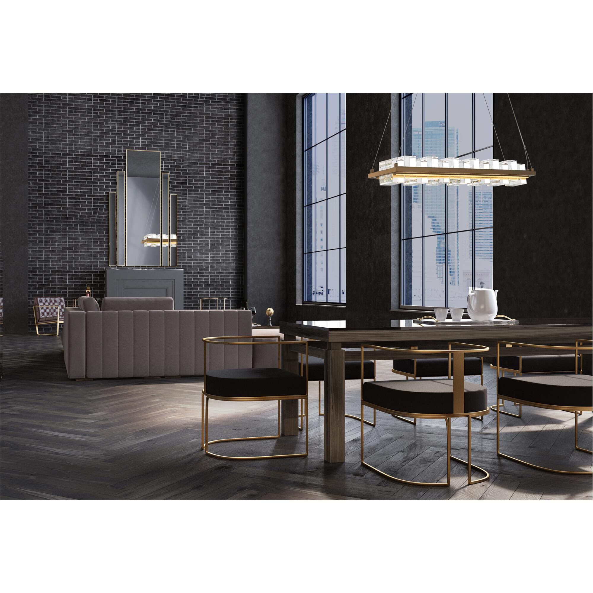 Bruco Small Linear Chandelier