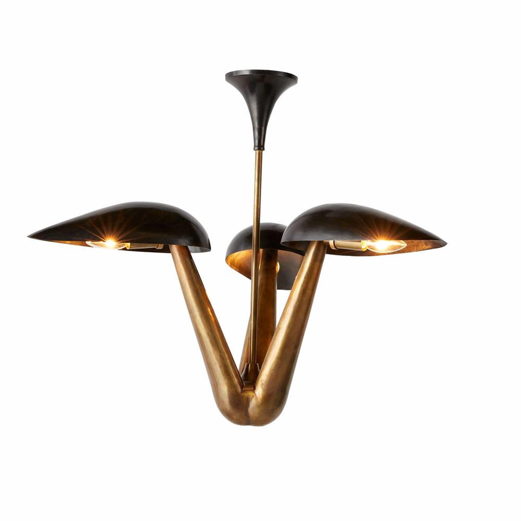 Everglades 26 Inch 3 Light Semi Flush Mount