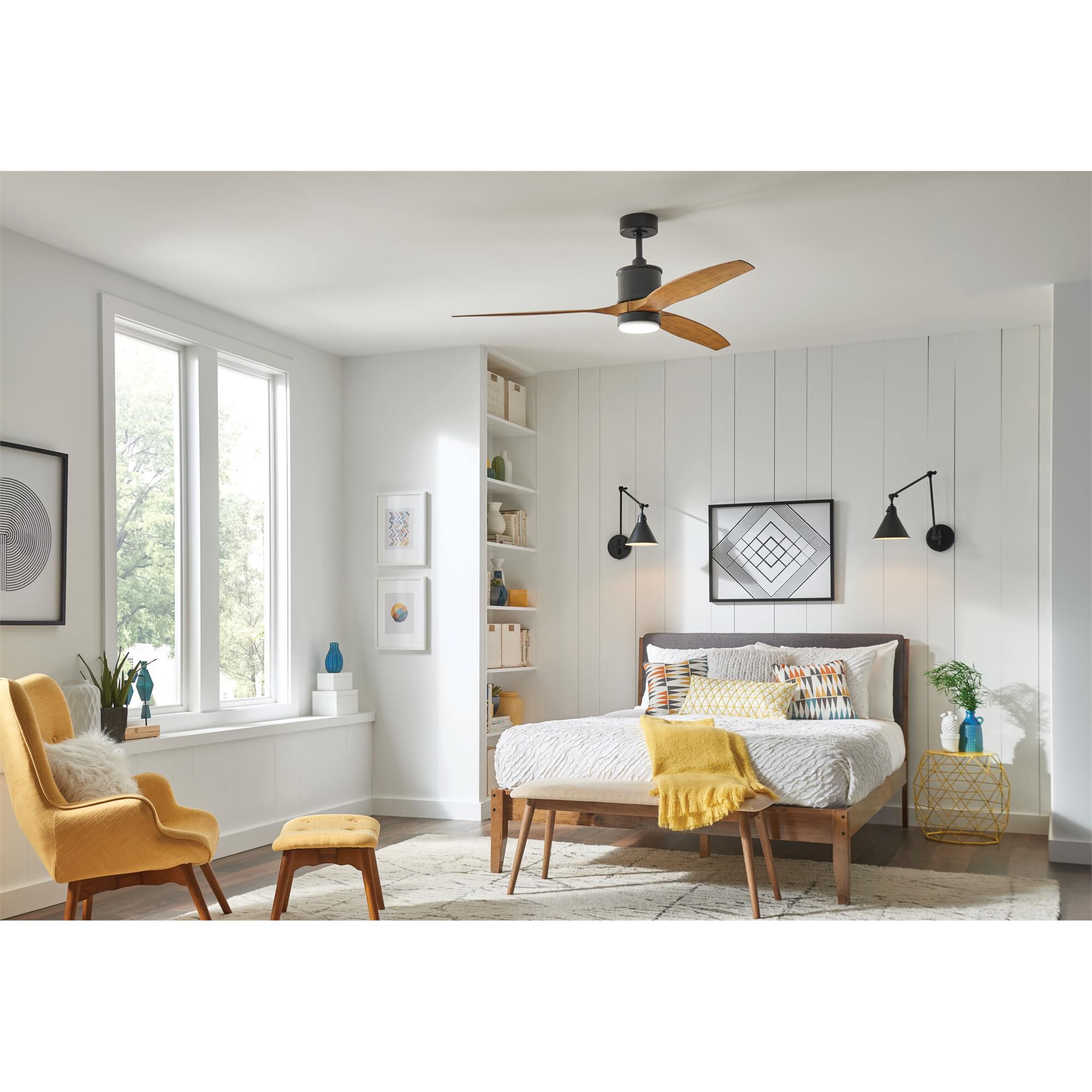 Hover 52 Inch Flush Mount Fan with Light Kit
